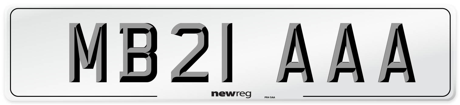 MB21 AAA Number Plate from New Reg